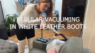 REGULAR VACUUMING IN WHITE LEATHER BOOTS