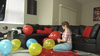 BALLOON BLOW TO POP BTS WITH GENESIS & ROXIE PART 2