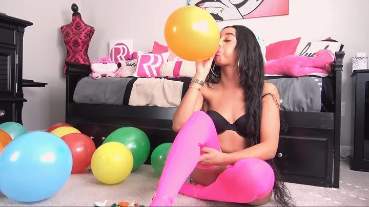 CHANEL BLOWS UP & POPS BALLOONS