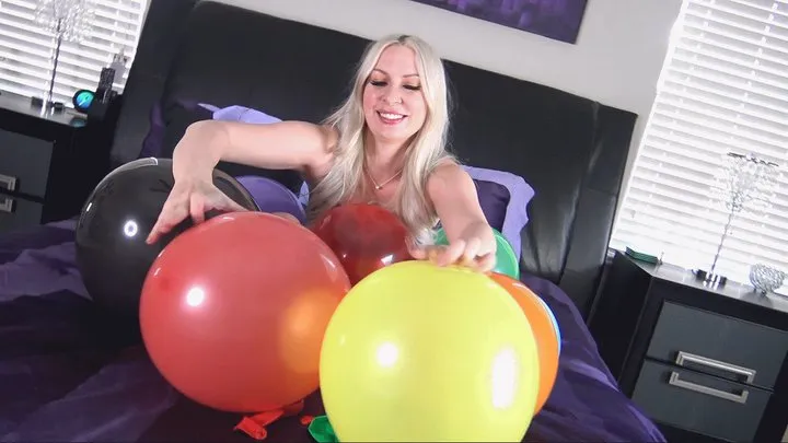 SYDNEY PAIGE BLOWS UP BALLOONS