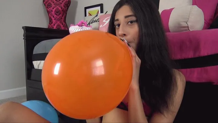 NEWBIE KIKI BLOWS UP BALLOONS