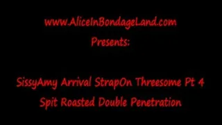 Double Penetration Pt 4 SissyAmy Strap-On FemDom Threesome Chastity