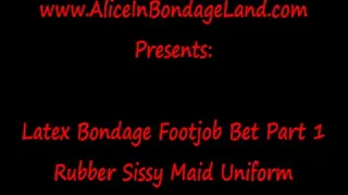 Rubber Sissy Maid Dressup Uniform Part 1 Mistress Alice Sissification Bondage Latex