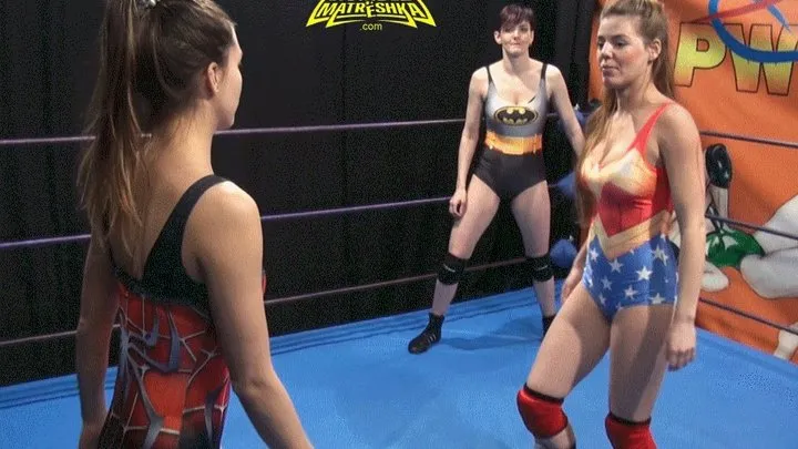 Anarchy vs Natali vs DevilGirl pro-wrestling match (03.16)