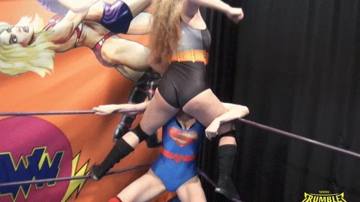 Anarchy vs Viper (Batgirl vs Supergirl) pro-wrestling match (03.16)