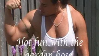 Sexy fun with the garden hose