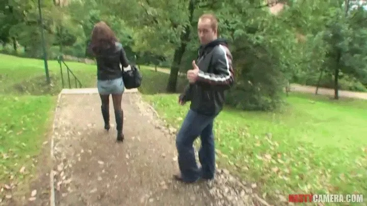 Girls hunt - Monika fucked in public park