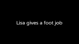 Lisa Gives Muzio his first foot job