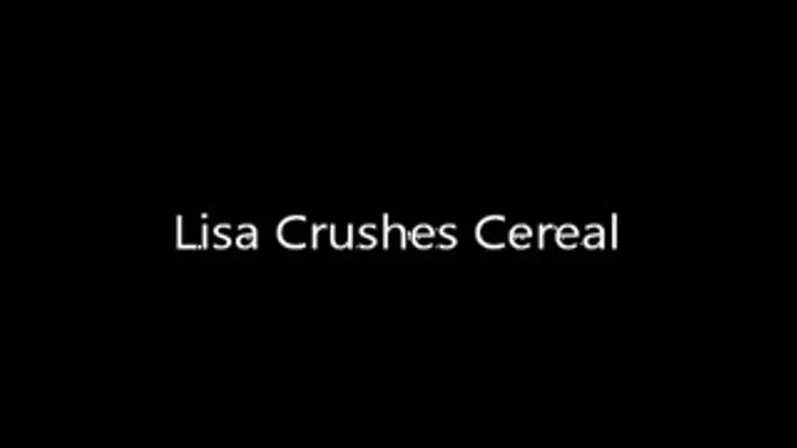 Lisa crushes her cereal with her feet