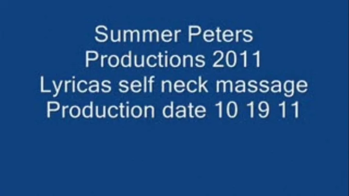 Lyricas self neck massage