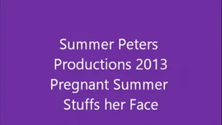 Pregnant Summer Stuffs Her Face