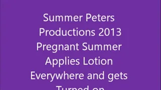 Pregnant Summer Applies Lotion Everywhere and Gets Turned On