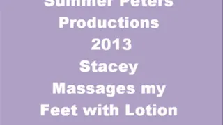 Stacey Massages My Feet with Lotion