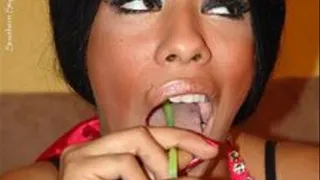 Hollywoods Throat and Uvula Play with a Glowstick