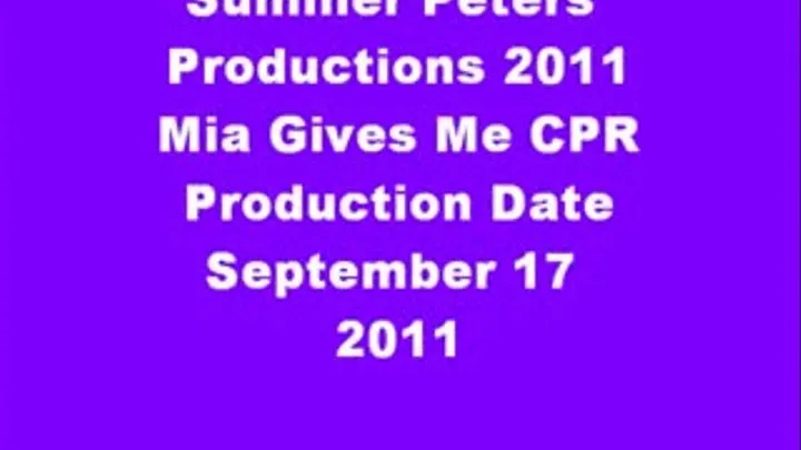 Mia Gives Summer CPR