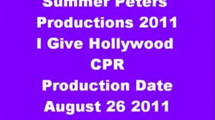 Hollywood Needs CPR!