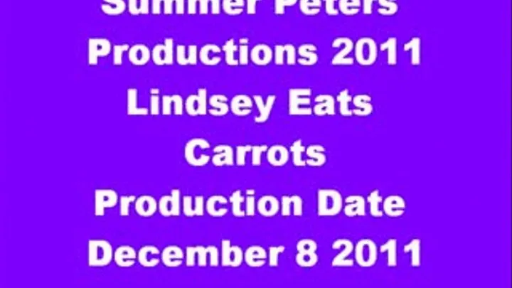 Lindsey Eats Carrots