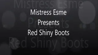 Red shiny boots