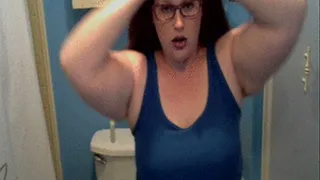 Doing my hair in my new glasses