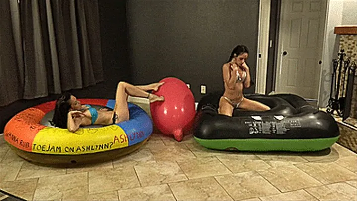 Sexy Inflatable Fun With Ama Rio & Slyyy