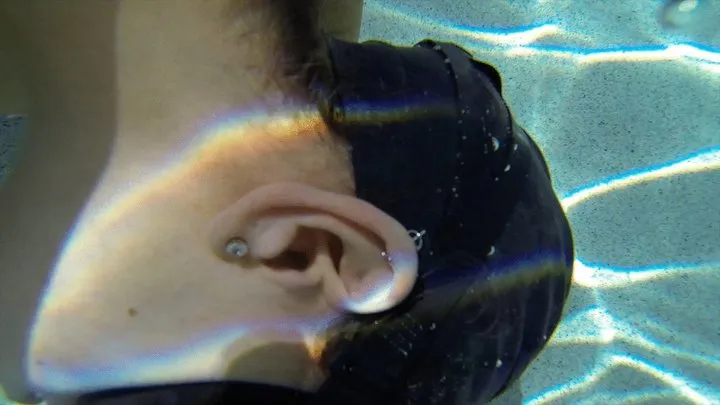 Nikki Brooks' Ears Up Close Underwater