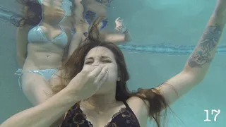 Underwater Timed Breath Holding Contest With Jen Capone, Nikki Brooks & Sasha Foxxx