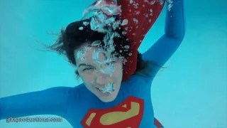 Sexy Superheroine Swimming With Megan Jones