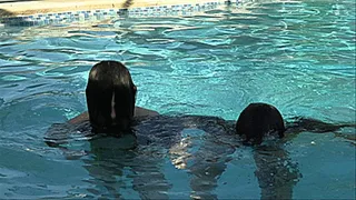 Wet Lesbian Swimming Pool Hair Fun With Katy Faery & Sorceress Morgana