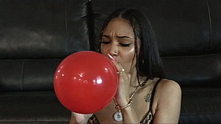 Balloon Blowing & Popping Fun With Goddess Honey Dew