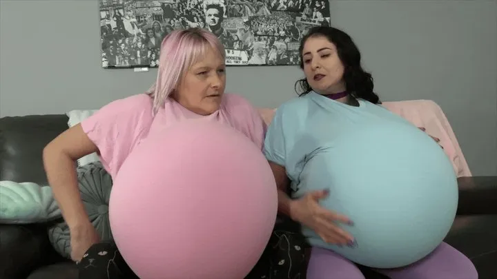 Gia Love & Jenni Foxx Play Around With Their Big Bloated Bellies