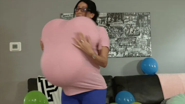 Nikki Brooks Inflates Balloons While Inflating Herself