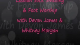 Devon & Whitney: Lesbian Sock Smelling Foot Worship