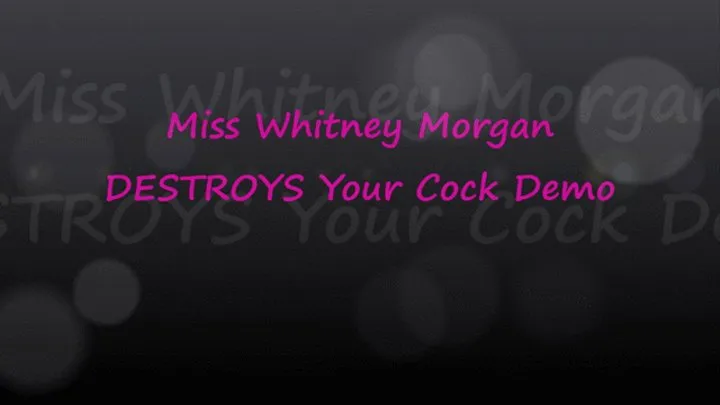 Miss Whitney Morgan Destroys Your Cock With Her Feet Demo