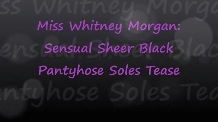 Miss Whitney Morgan: Sensual Sheer Black Pantyhose Soles Tease pt1