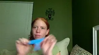 Lexie blow up a blue balloon PC