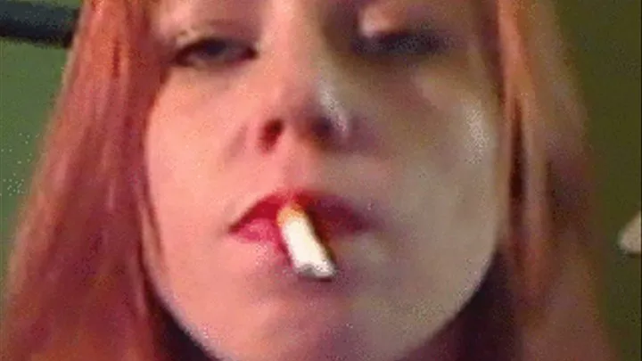 Lexie Smokes A Cigarette Close Up EMail