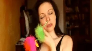 Gisy induced a blow nose with a ostrich-pen :) (PART 2)