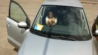 barefoot massage on dashboard