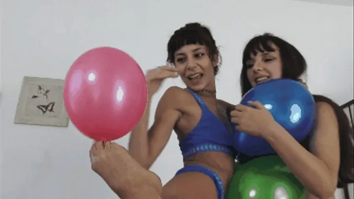 Marika and Mayla have fun with these balloons!! ( FETISH )