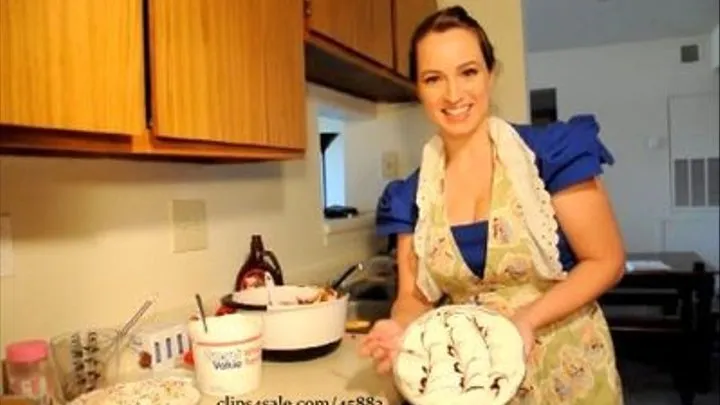 Liz in Apron Making Pies