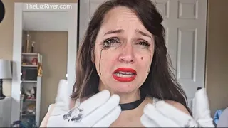 Cinderella's Tears: Crying Real Tears with Liz River, Ruined Make Up, Embarrassed Female, Close Up