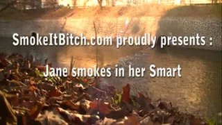 Jane smokes in the smart car