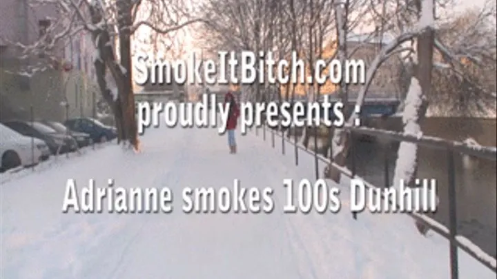 Adrianne smokes 100s Dunhill for us