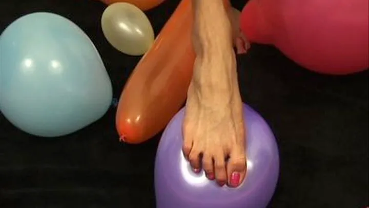 Feet and Balloons squish and pop