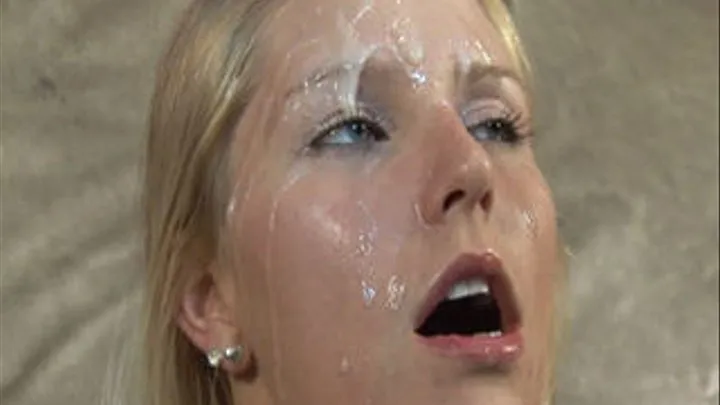 Vanessa Cage-Facials-Blonde Gets 2 Loads on her Face-Facials