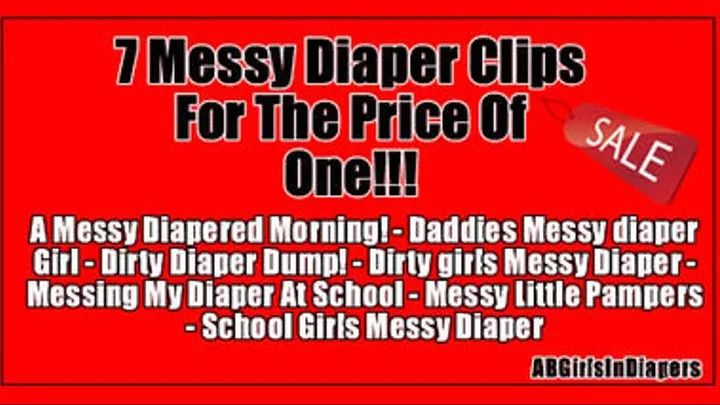 Seven Messy Diaper Clips - SALE!