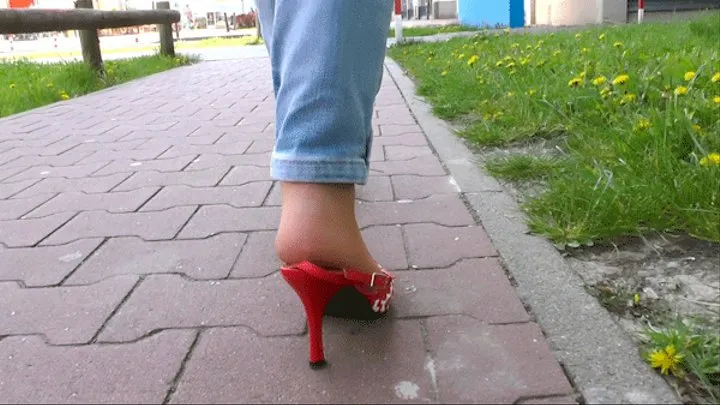 Manuela in red high heels - complete