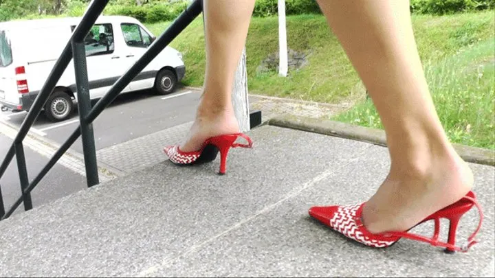 727. Kristina in red high heels - complete
