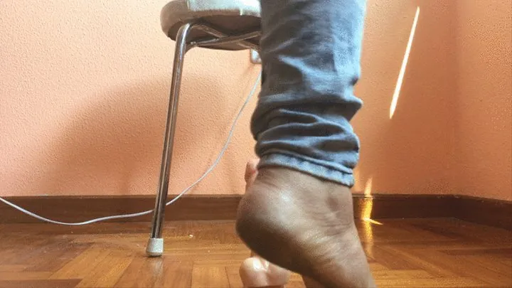 Dildo stomping with black soles