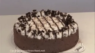 Cream cake crushed under Ass
